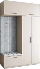 Masseno Garderoba REMA 150/240/60 cm Nowoczesna Szafa do Przedpokoju Kaszmir