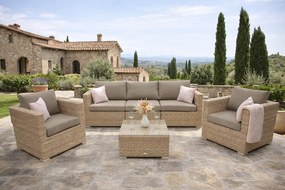 Zestaw rattanowy MALIBU dla 5 osób (cappuccino)