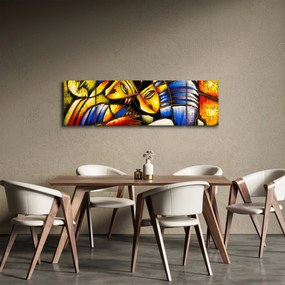 Obraz - Obraz olejny, kochankowie (170x50 cm)