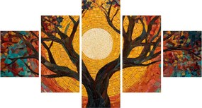 Obraz - Słońce w koronie drzewa życia (125x70 cm)
