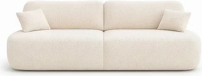 Sofa AVERIO Rozkładana Dwuosobowa Kremowa Boucle Japandi