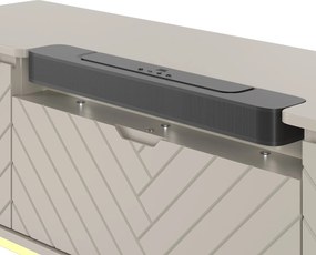 Szafka RTV z głośnikiem JBL i oświetleniem Aspen 06 cashmere/złoty