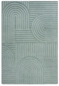 Turkusowy dywan wełniany Flair Rugs Zen Garden, 120x170 cm