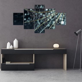 Obraz - Kwiat z pajęczyną (125x70 cm)