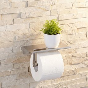 Uchwyt na papier toaletowy z półką na telefon, stal nierdzewna