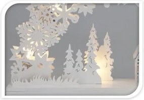 Bożonarodzeniowa dekoracja świecąca Winter dream, 32 x 22 x 5,5 cm, 8 LED, ciepły biały