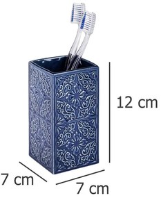 Pojemnik na szczoteczki do zębów CORDOBA DARK BLUE, WENKO