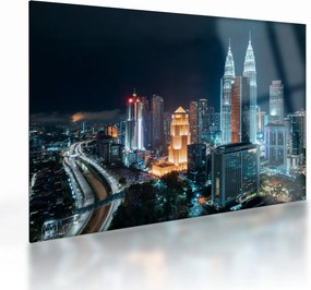 Obraz na szkle - Noc w Kuala Lumpur (70x50 cm)