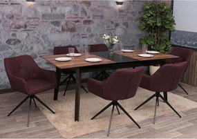 Krzesło do jadalni MCW-O47 (zestaw 6 sztuk),  bordeaux