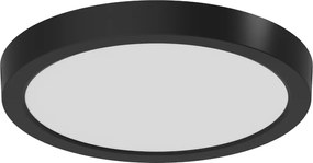 Mexen LDSR plafon sufitowy LED natynkowy fi 30 cm, 24W, Zimna - 6500K, 1920 lm, czarny - L212-030-2465-70