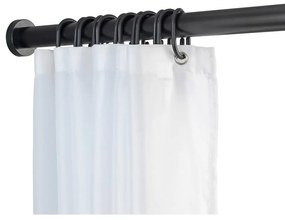 Czarny drążek teleskopowy do łazienki Wenko Luz, dł. 110-185 cm