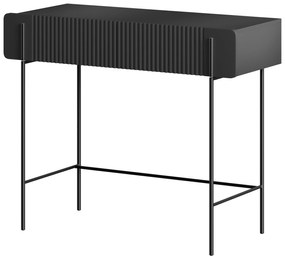 Toaletka Malmi 100 cm z szufladami - czarny mat / czarne nóżki