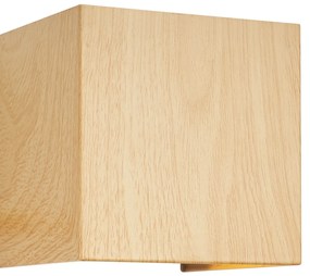 Zewnetrzna Skandynawski Kinkiet / Lampa scienna zewnętrzny z nadrukiem drewna z LED IP54 - EdwinSkandynawski Oswietlenie zewnetrzne