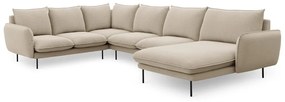 Beżowa sofa w kształcie litery U Cosmopolitan Design Vienna, lewostronna