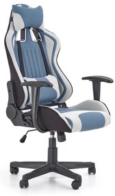 Krzesło biurowe KODA jasnoszare/niebieskie
