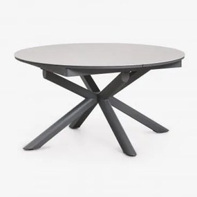 Rozkładany Stół Jadalniany 145-200x145 Cm Z Aluminium Begur Grafitowa Szarość - Sklum