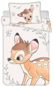 Bawełniana pościel dziecięca do łóżeczka 100x135 cm Bambi "Beige" – Jerry Fabrics