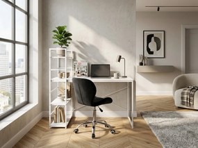Biurko MAX 4.0 z regałem 120x44 cm, białe