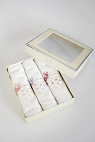 Ręczniki kuchenne TEA CUPS, 3 szt Biały Zestaw (3szt., 40x60 cm)