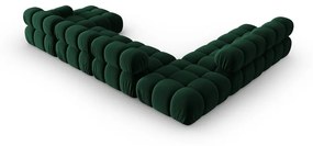 Zielona aksamitna sofa 379 cm Bellis – Micadoni Home