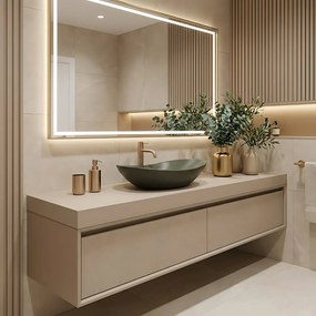 Umywalka nablatowa Rea Royal Olive Matt