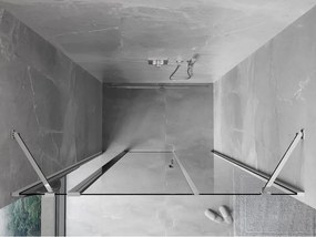 Mexen Mist drzwi prysznicowe uchylne 130 cm, transparent, chrom - 8A4-130-001-01-00