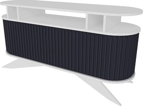 Nowoczesna komoda, 150 cm, kolor biały i antracytowy | Płyta wiórowa pokryta melaminą w 100%, grubość 18 mm | Stylowe rozwiązanie do przechowywania w