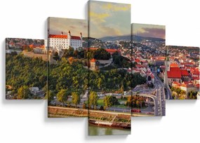 Obraz - Panorama Bratysławy, Słowacja (125x70 cm)