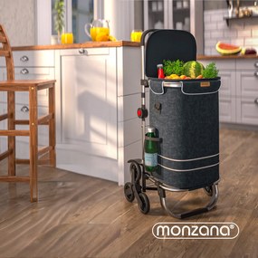 Jurhan Torba na zakupy na kółkach do schodów COMFORT, 50l, czarna