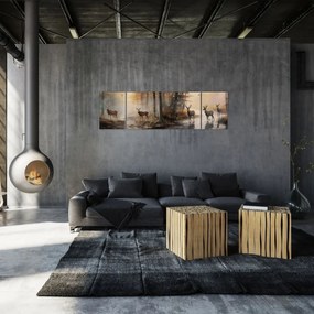 Obraz - Obraz dzikiej przyrody w stylu vintage (170x50 cm)