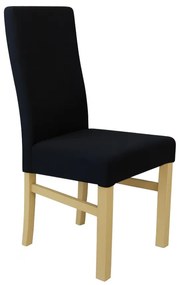 Krzesło do jadalni ALISON czarne/dąb