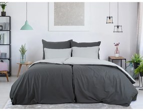 B.E.S. Petrovice Bawełniana pościel Double face antracyt/szary