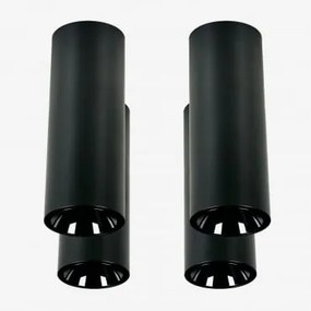 Pack 4 Okrągłych Natynkowych Plafonów Sufitowych Led Ø7,2 Cm Do Użytku Zewnętrznego, Wykonanych Z Aluminium - Sklum