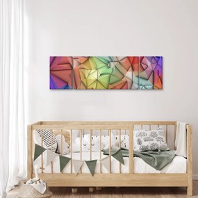 Obraz - Abstrakcja wielokątna (170x50 cm)
