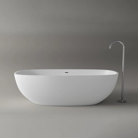 Wanna wolnostojąca OCEAN STONE z odlewu mineralnegoMatowa biel - 180 x 87 x 54 cm