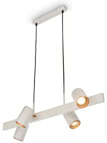 Briloner 4058044 - Lampa wisząca na lince ERA 4xGU10/10W/230V kremowa