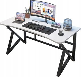 Biurko komputerowe białe gamingowe nowoczesne dla gracza duże loft 120 cm