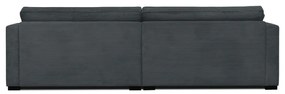 Szara sztruksowa sofa 266 cm Mobby – Scandic