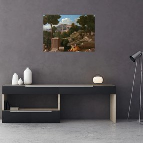 Obraz na szkle - Nicolas Poussin, Landscape with Saint John on Patmos, reprodukcje (70x50 cm)