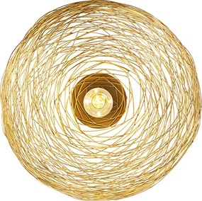 Designerska lampa sufitowa złota owalna - Sarella