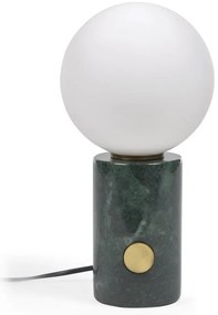 Zielona lampa stołowa ze szklanym kloszem (wys. 29 cm) Lonela – Kave Home