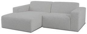 Biały narożnik z materiału bouclé (lewostronny) Roxy – Scandic