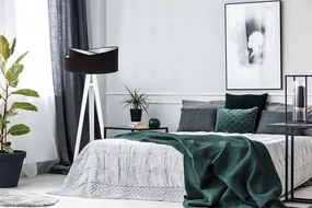 Czarno-biała skandynawska lampa stojąca trójnóg C1-G32