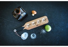 Drewniana deska do serwowania z 4 kieliszkami Gentlemen's Houseware