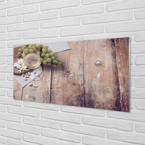 Szklany Panel Przekąski i Czerwone Wino