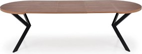 Okrągły stół rozkładany do 250 cm Peroni Halmar orzech / czarny