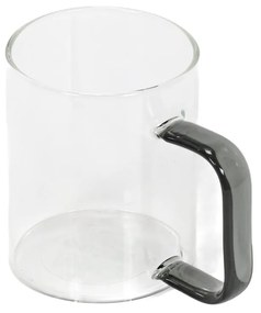 Szklany kubek z barwionym uszkiem, 200 ml