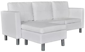 Biała elegancka sofa 3-osobowa – Senzo