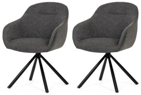 Zestaw krzeseł obiadowych z mechanizmem powrotnymDCH-Y1143 GREY2, 2 szt.