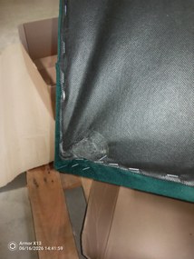 PROMOCJA Rozkładany dwustronny zestaw wypoczynkowy w kształcie L SILVIANO 230x140 cm, ciemnozielony II jakość